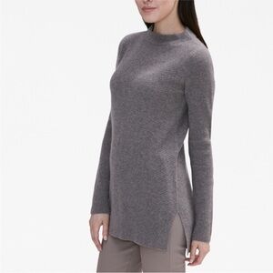 MM LaFleur Anthony 100% Cashmere Tunic Sweater in Woodsmoke